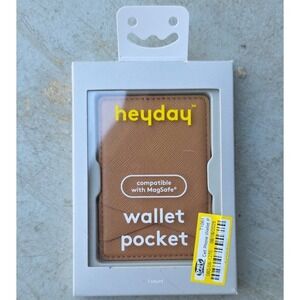 Heyday Wallet Pocket with MagSafe Brown Dual Layer Card Pocket for Cell Phones